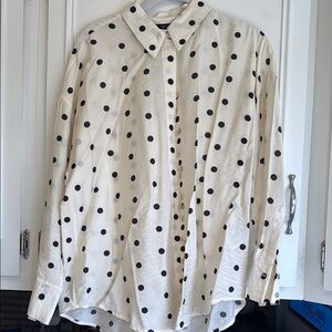Polka Dot Button-Up Shirt
